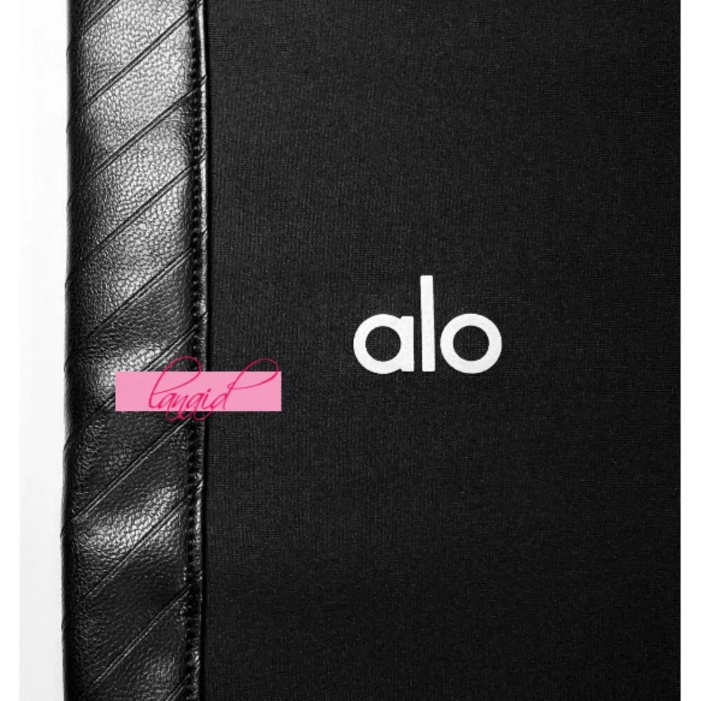 Alo Airlift Winter Warm High-Waist Supermoto Leggings Black Edgy Hi-Rise Leather